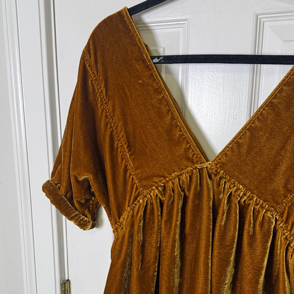 Free People Easy Street Crushed Velvet Mini Dress XS - Picture 5 of 12
